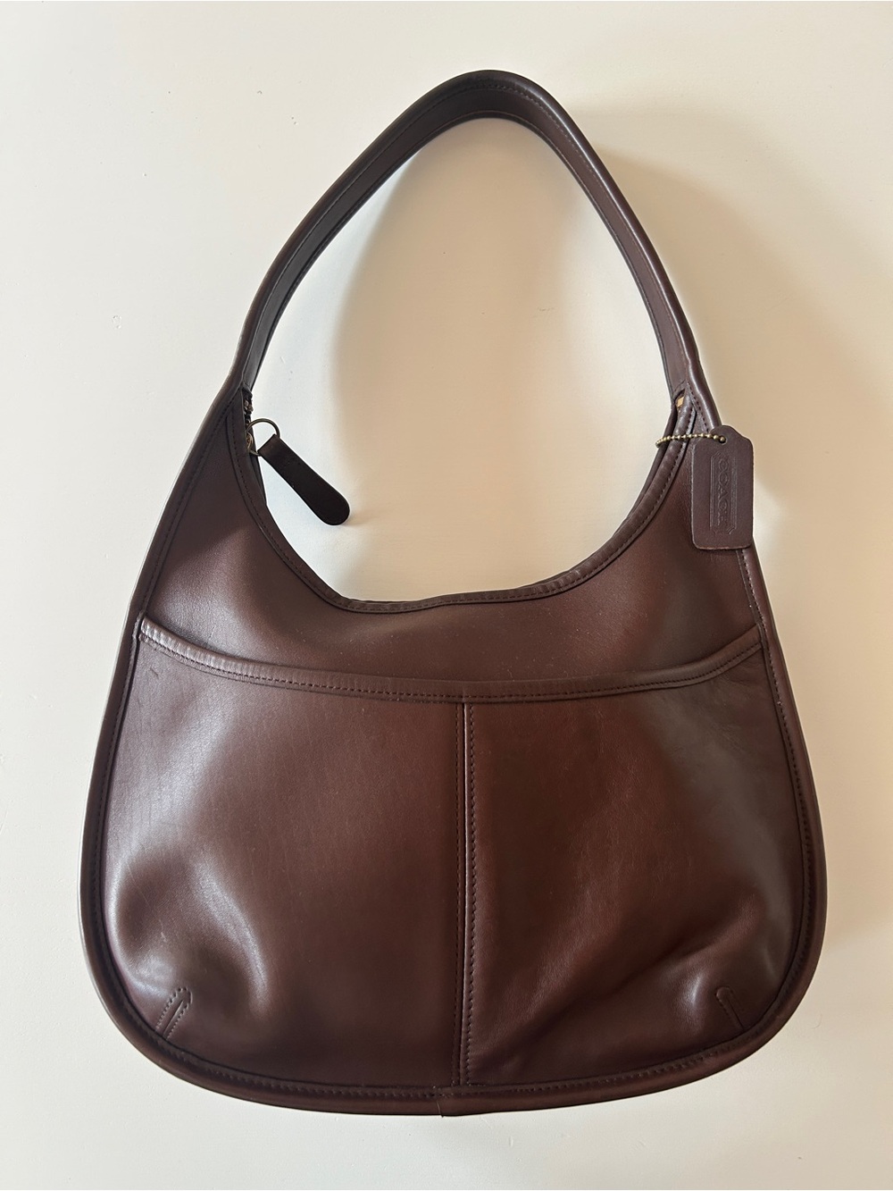 Vintage 90s Coach Mahogany Brown Leather 9033 Ergo Shoulder Bag Costa Rica